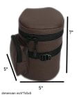 Four Eff (Brown, Lens Bag 7 INCH Side Pouch)